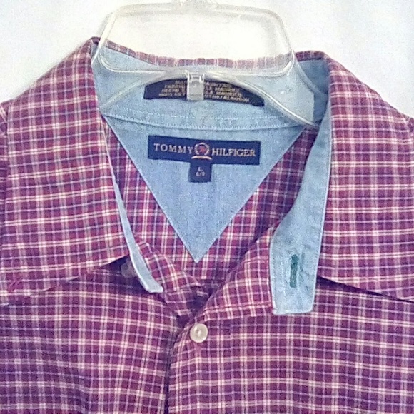 TOMMY HILFIGER Lion Crest Button Down Shirt LG - Picture 2 of 5